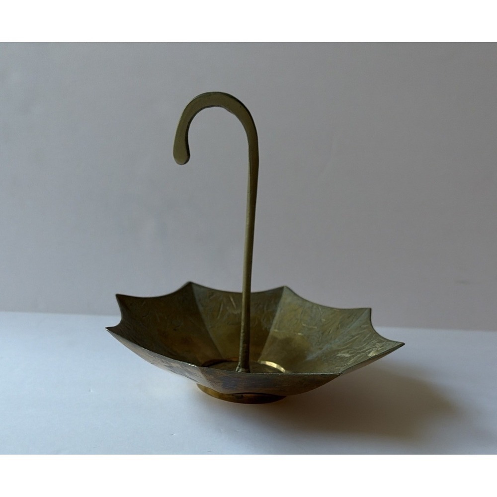 BRASS UMBRELLA TRINKET / RING DISH - Picture 9 of 11